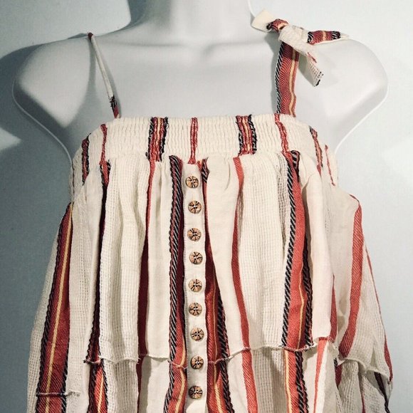OSFA Muche ET Muchette Anthropologie Boho Strappy Flowy Vintage Peasant Top - Picture 4 of 11